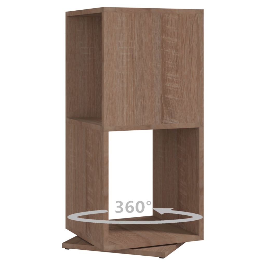 vidaXL Въртящ се шкаф, дъб сонома, 34,5x34,5x75,5 см, инженерно дърво