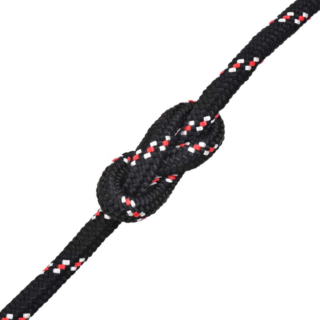 vidaXL Морско въже, полипропилен, 14 мм, 250 м, черно