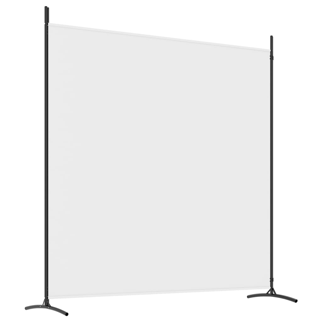 vidaXL Параван за стая, 2 панела, бял, 348x180 см, плат