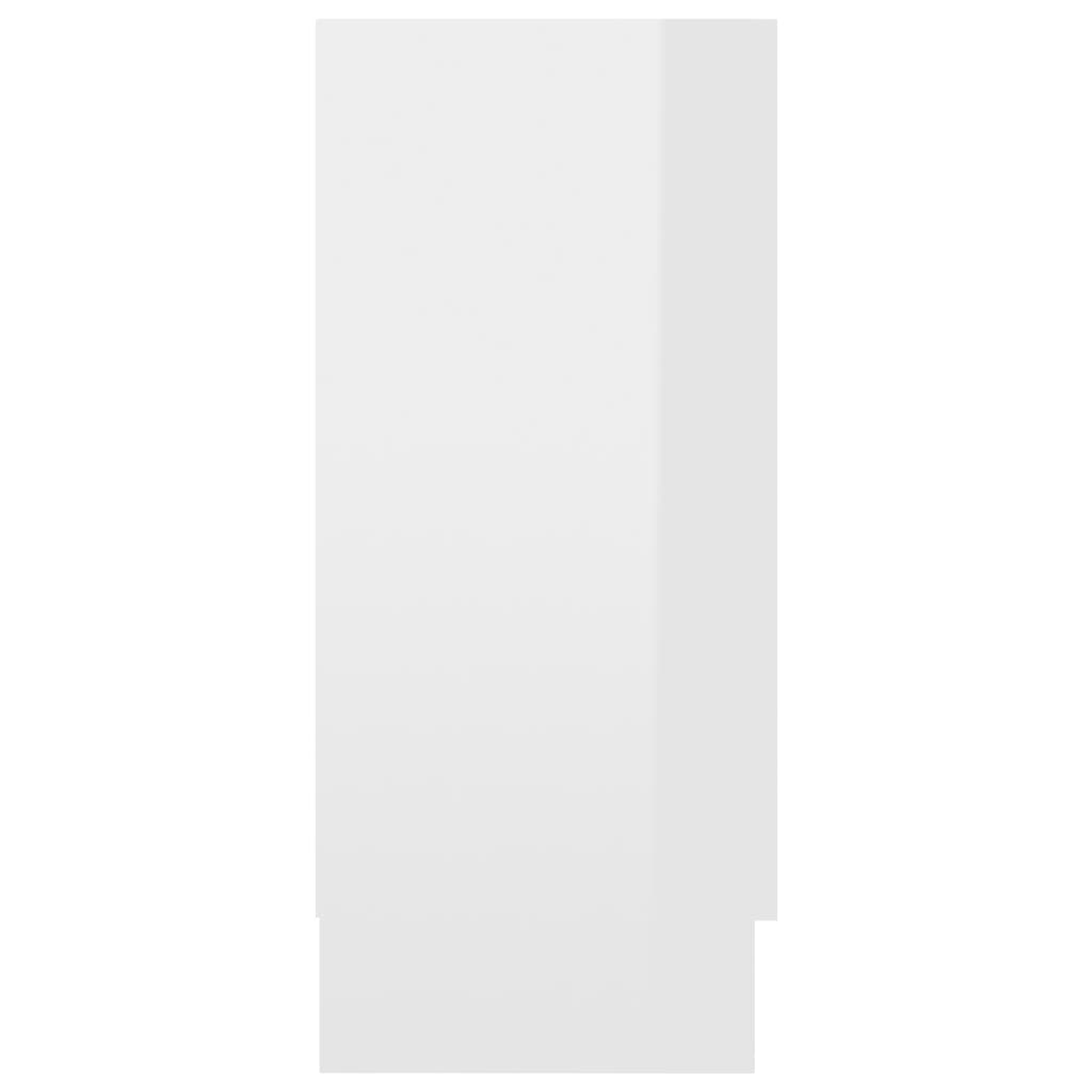 vidaXL Бюфет, бял гланц, 120x30,5x70 см, ПДЧ