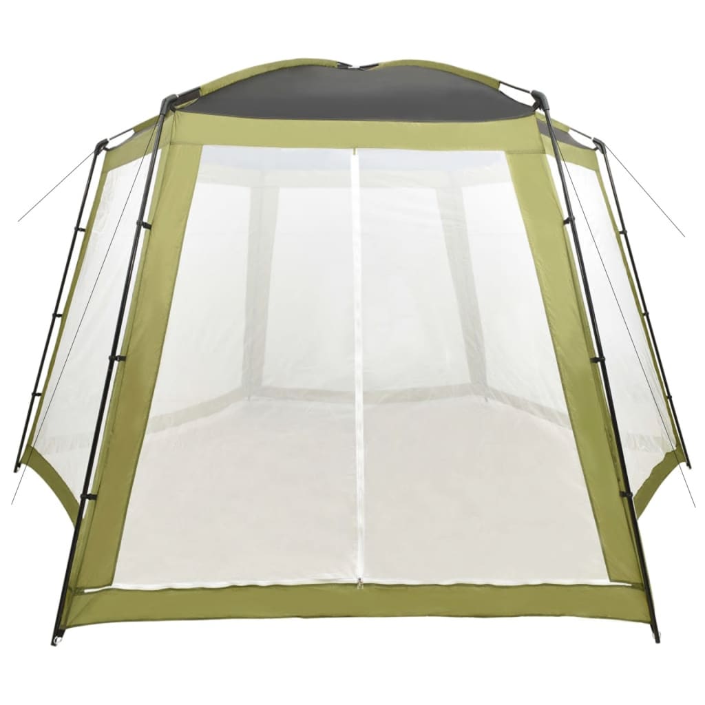 vidaXL Палатка за басейн, текстил, 500x433x250 см, зелена