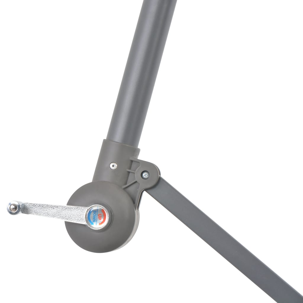 vidaXL Градински чадър с чупещо рамо и алуминиев прът, 300 см, син