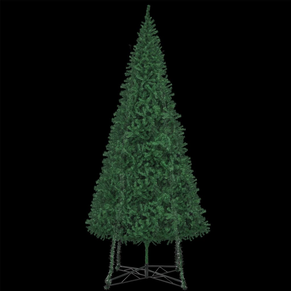 vidaXL Изкуствено коледно дърво със стойка, 500 см, зелено