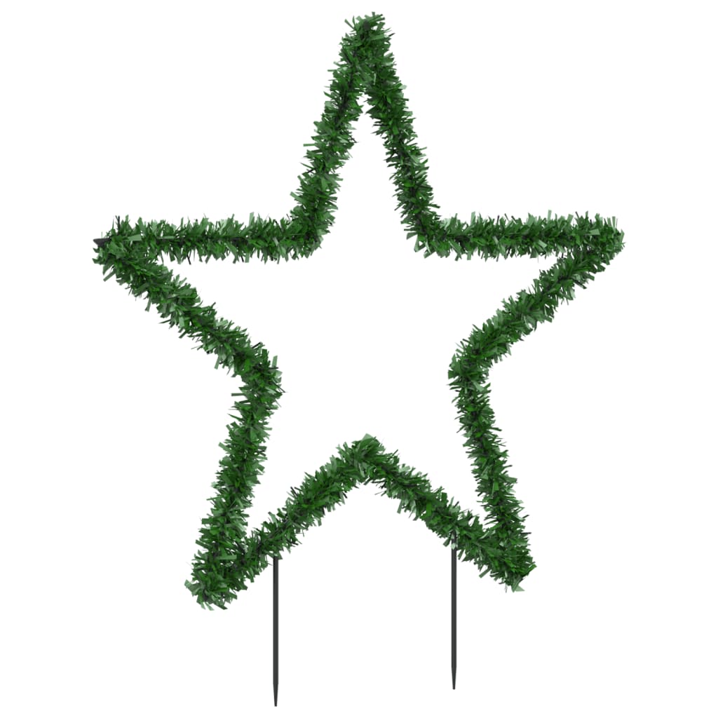 vidaXL Коледна светеща украса с шипове, звезда, 80 LED, 60 см