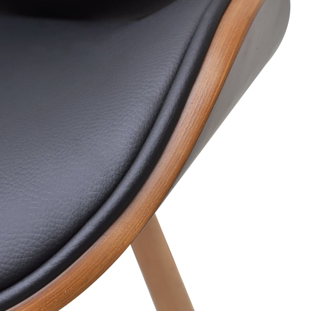 vidaXL Трапезни столове, 2 бр, извито дърво и изкуствена кожа
