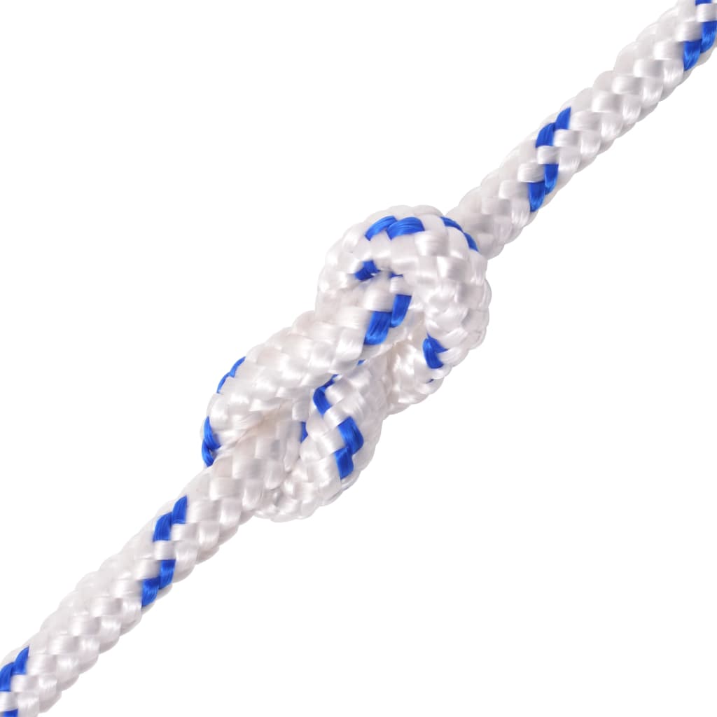 vidaXL Морско въже, полипропилен, 10 мм, 250 м, бяло