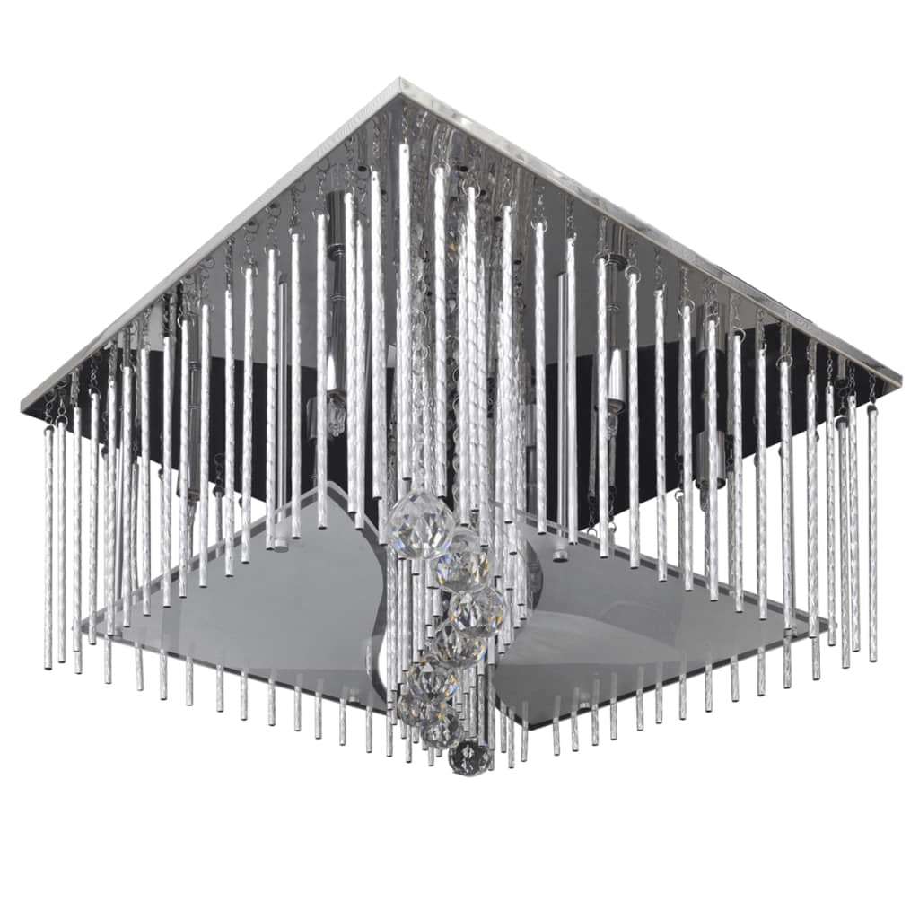 Квадратна кристална лампа за таван с алуминиеви ленти