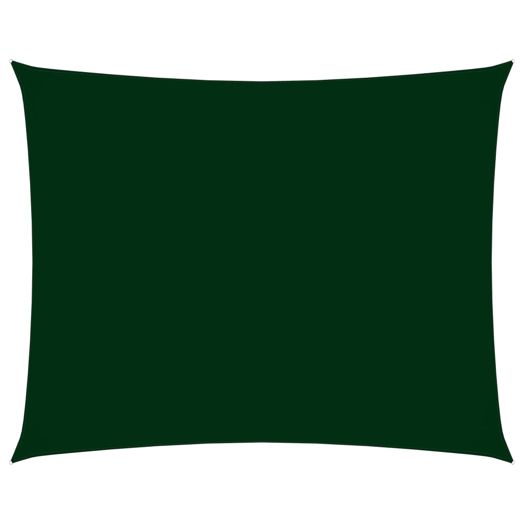 vidaXL Платно-сенник, Оксфорд текстил, правоъгълно, 5x6 м, тъмнозелено