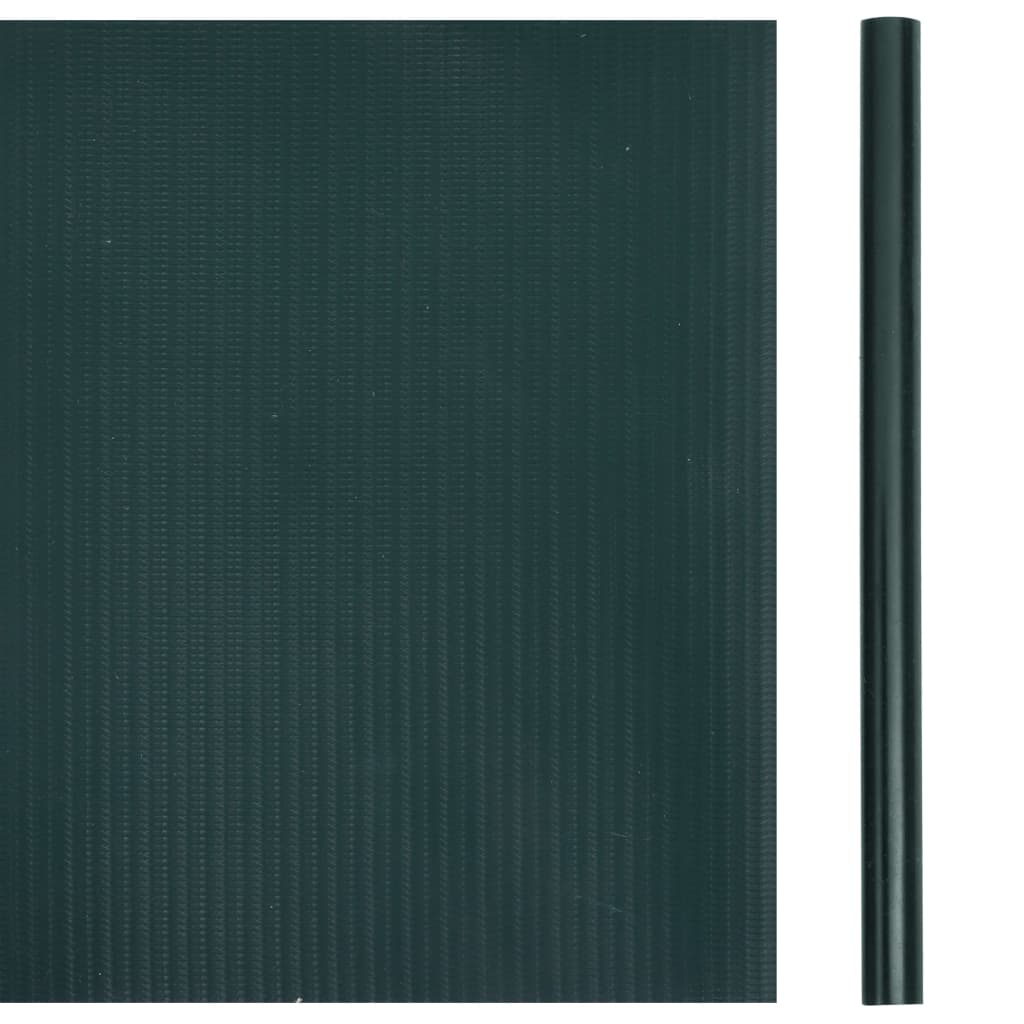 vidaXL Лента за покриване на огради, PVC, 35x0,19 м, зелен мат