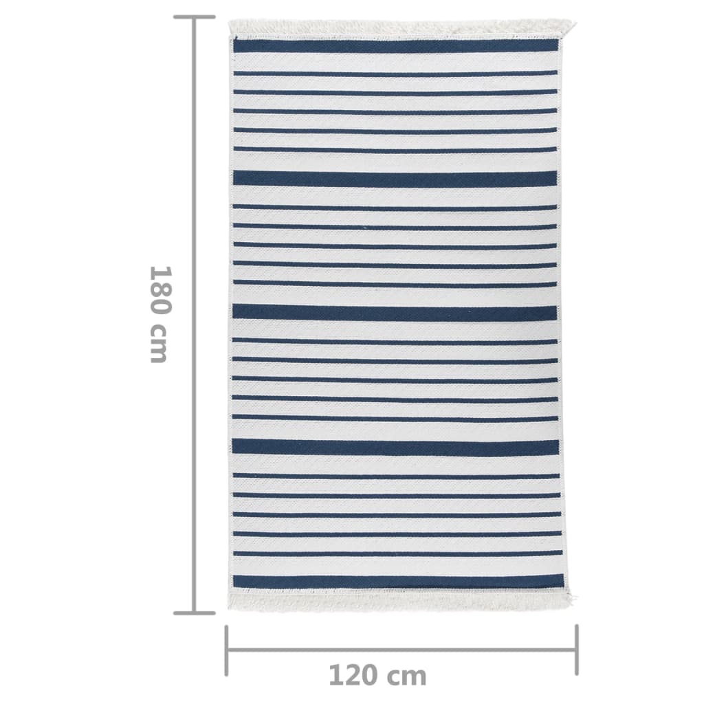 vidaXL Килим, морска шарка, 120x180 см, памук