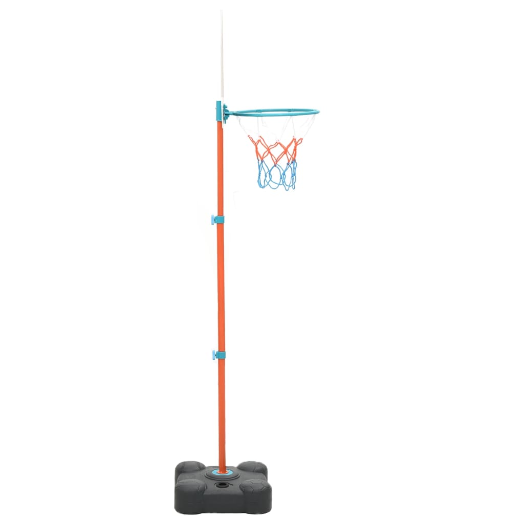 vidaXL Преносим баскетболен комплект, регулируем, 109-141 см
