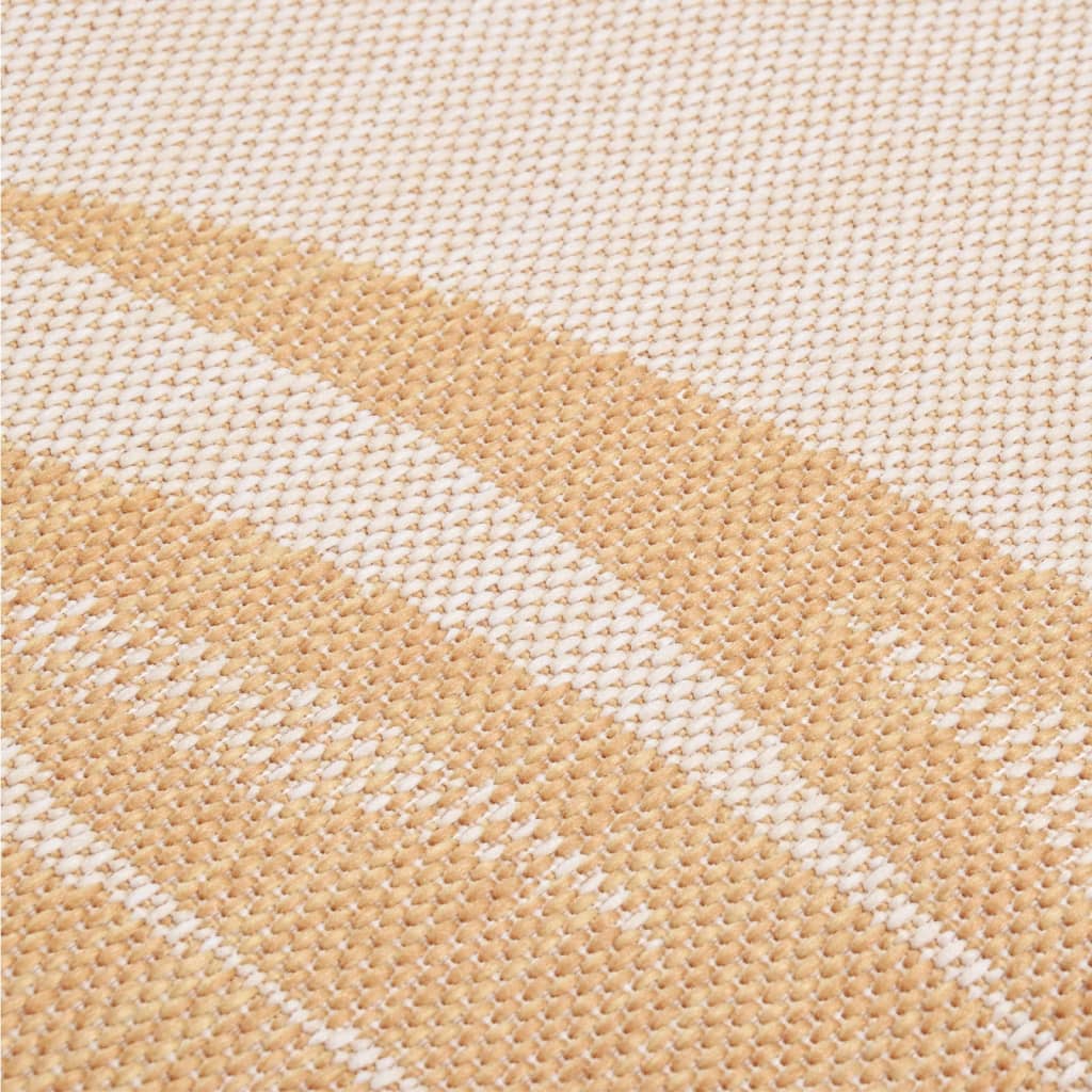 vidaXL Градински плоскотъкан килим, 120x170 см, на листа