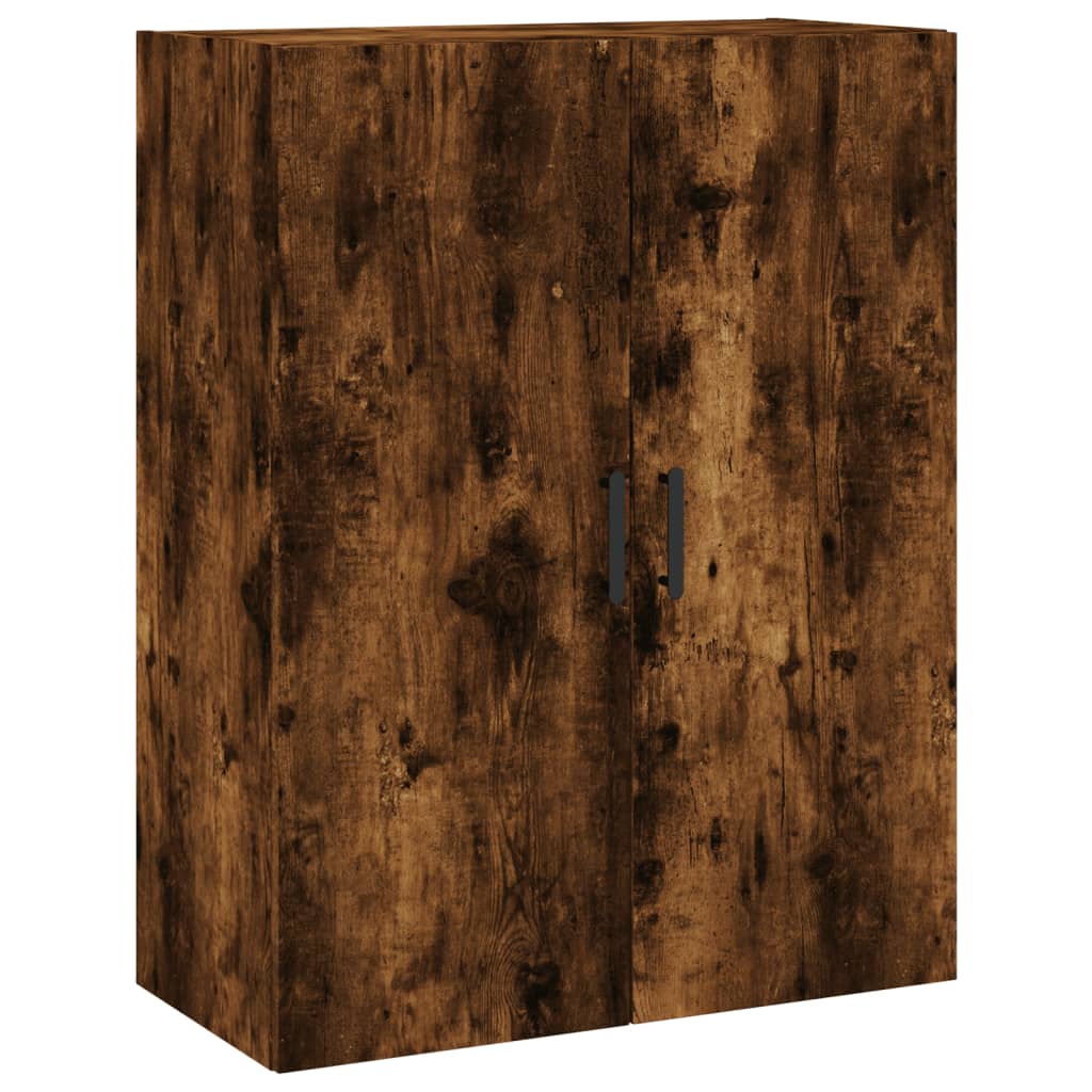vidaXL Висок шкаф, опушен дъб, 69,5x34x180 см, инженерно дърво