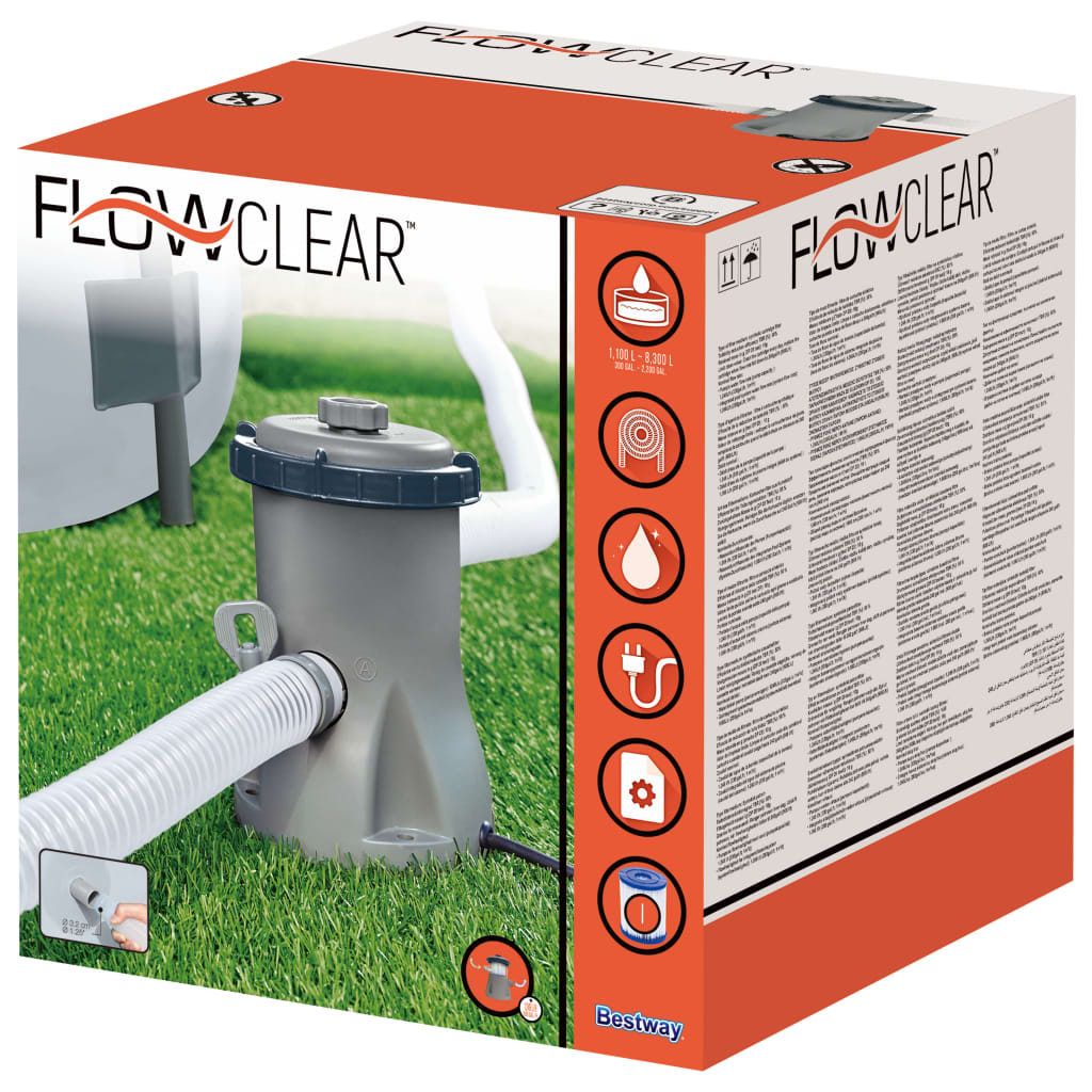 Bestway Филтърна помпа за басейн Flowclear, 330 гал
