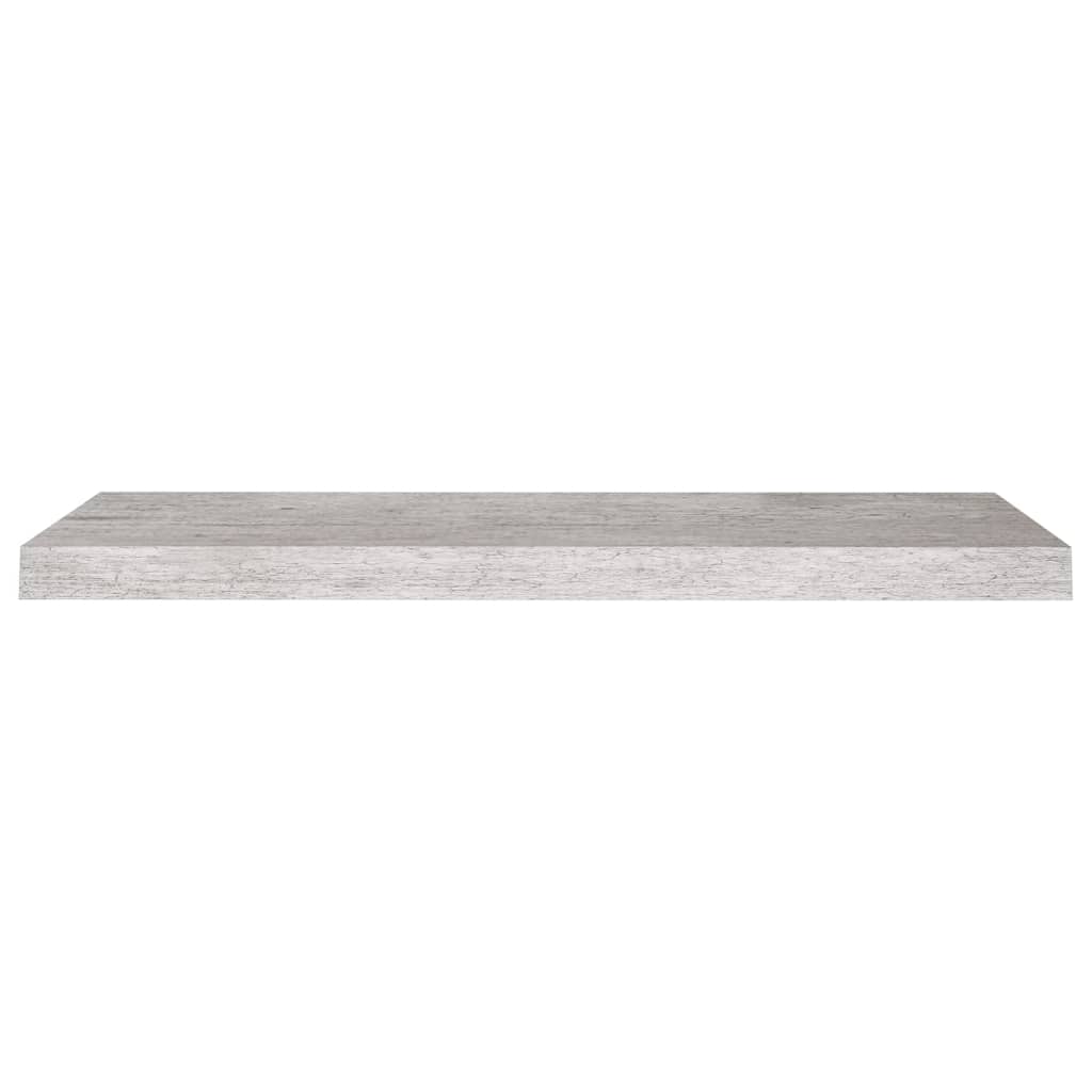 vidaXL Окачен стенен рафт, бетонно сив, 80x23,5x3,8 см, МДФ