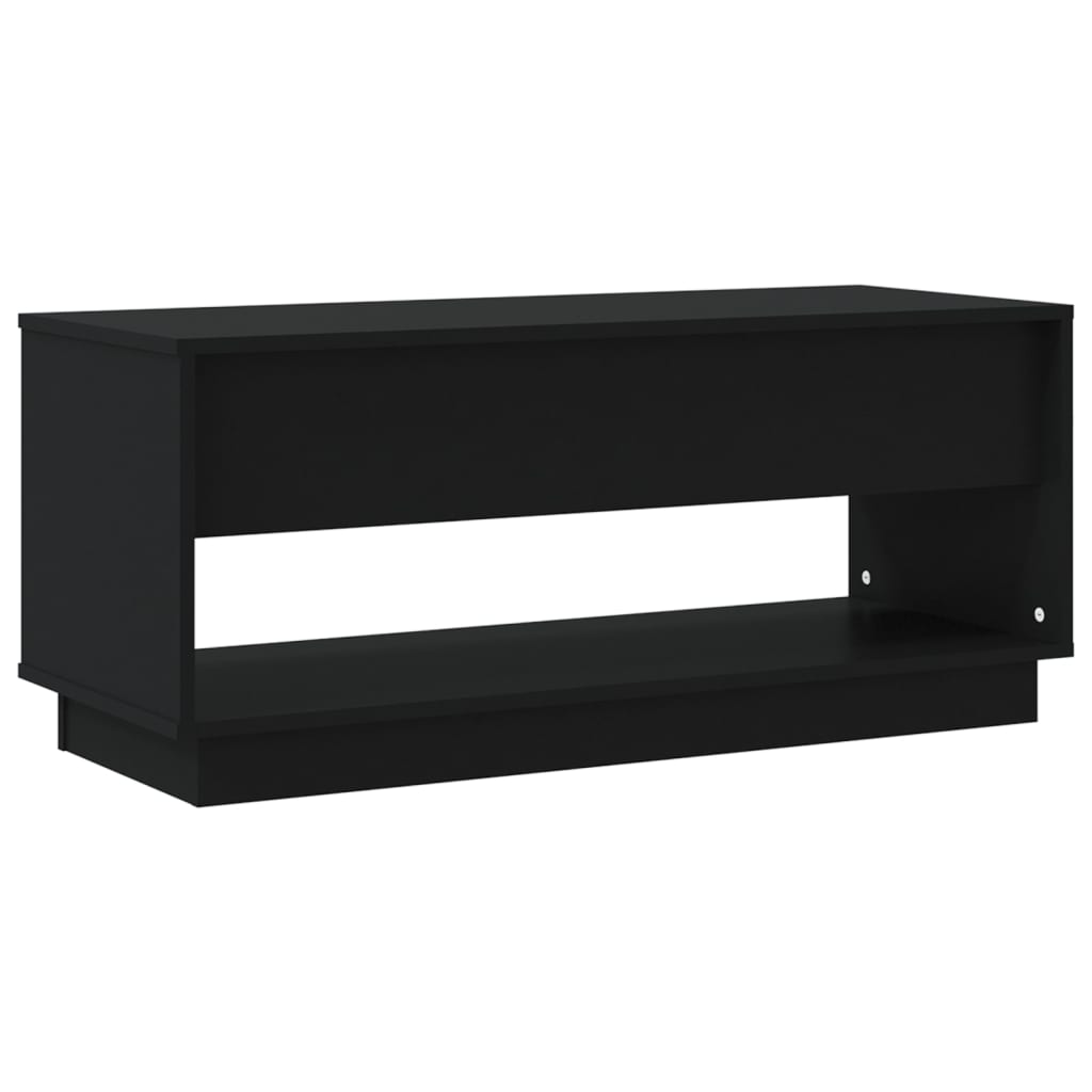 vidaXL ТВ шкаф, черен, 102x41x44 см, ПДЧ