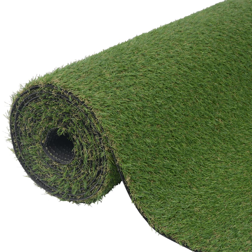 vidaXL Изкуствена трева, 1,5x10 м/20 мм, зелена