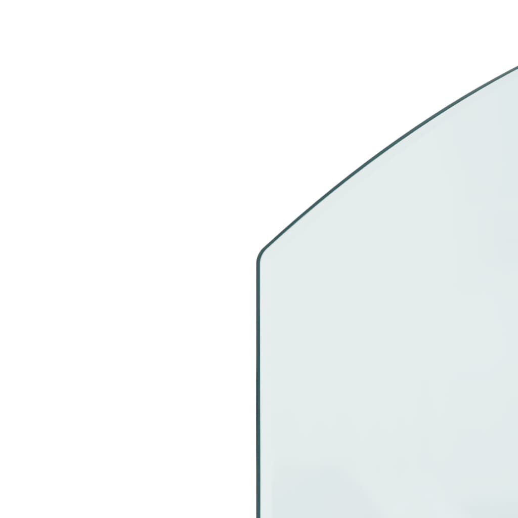 vidaXL Стъклена подложка за камина, 80x50 см