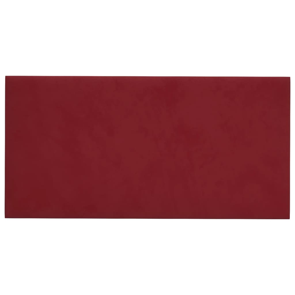 vidaXL Стенни панели, 12 бр, виненочервени,30x15 см, кадифе, 0,54 м²