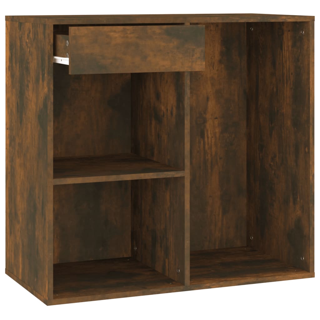 vidaXL Козметичен шкаф, Опушен дъб, 80x40x75 см, инженерно дърво