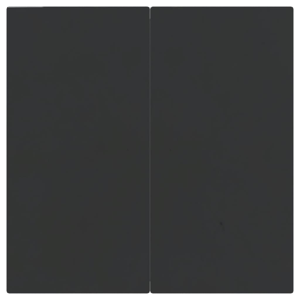 vidaXL Градински комплект 5 части сиво и черно полиратан и стомана