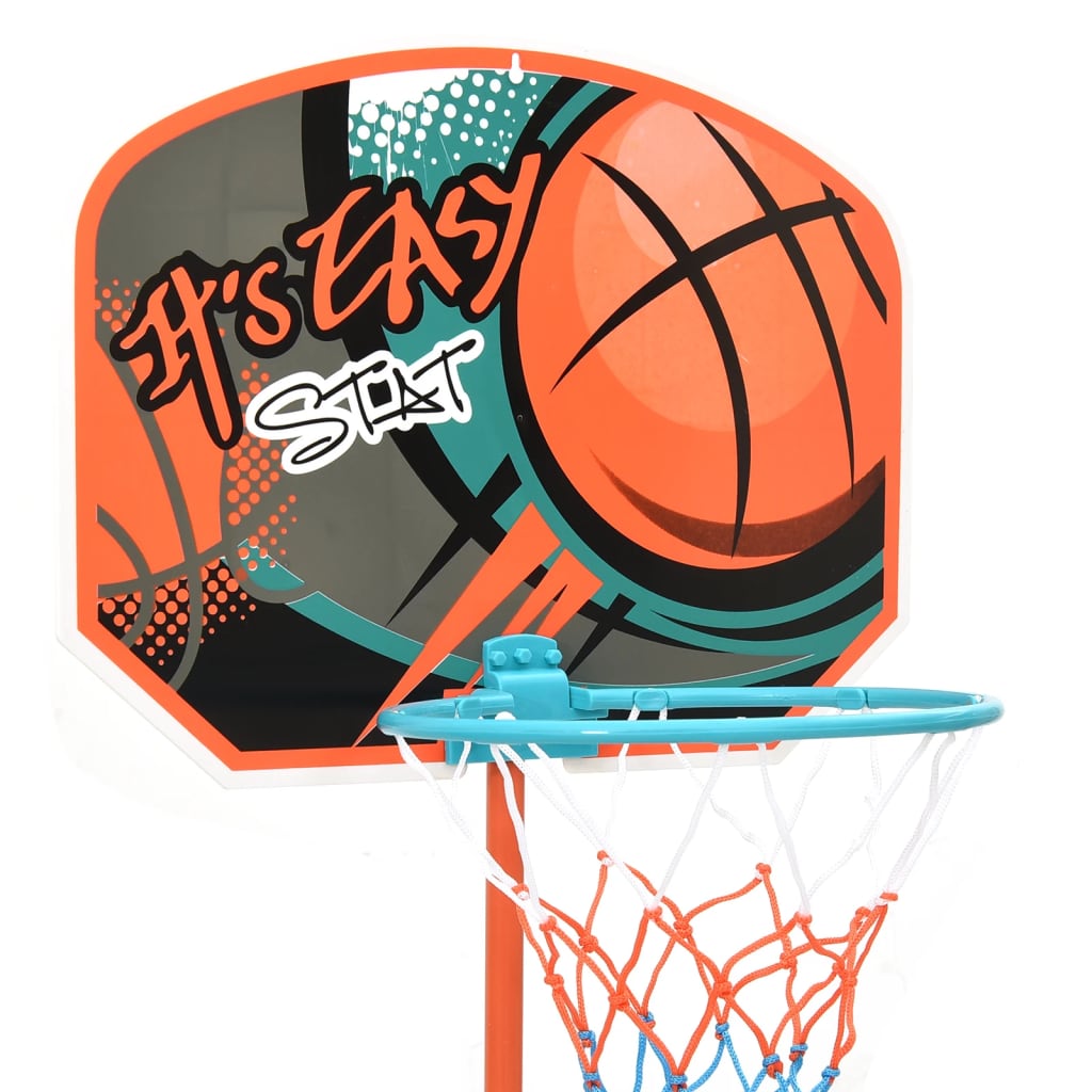 vidaXL Преносим баскетболен комплект, регулируем, 109-141 см