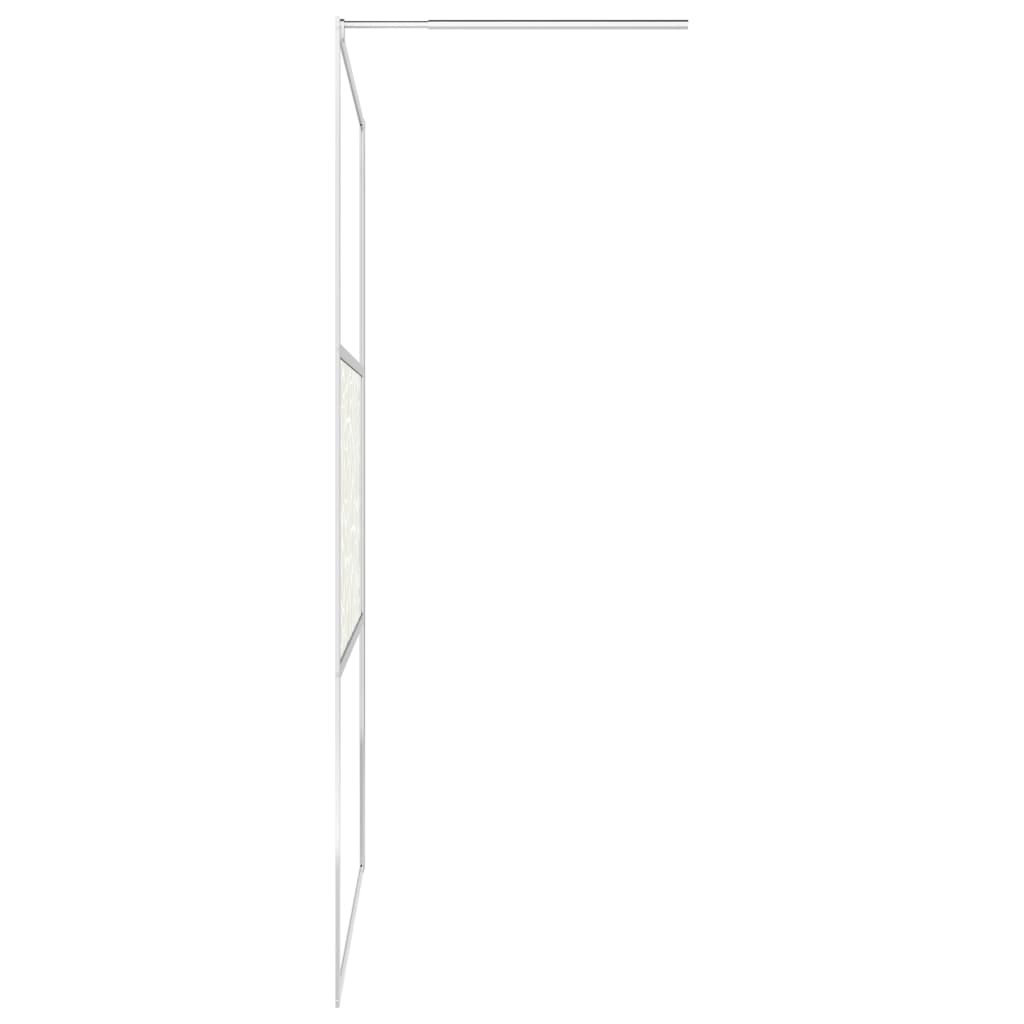 vidaXL Стена за душ, ESG стъкло с дизайн на камъни, 100x195 см
