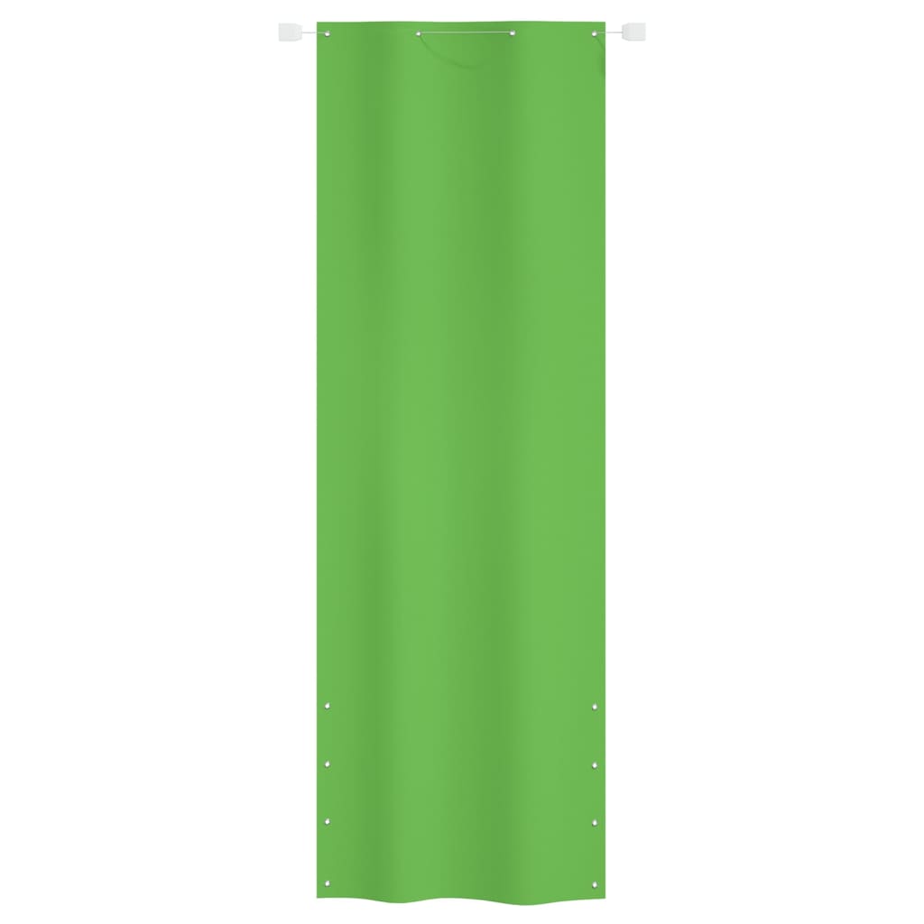 vidaXL Балконски параван, светлозелен, 80x240 см, оксфорд плат