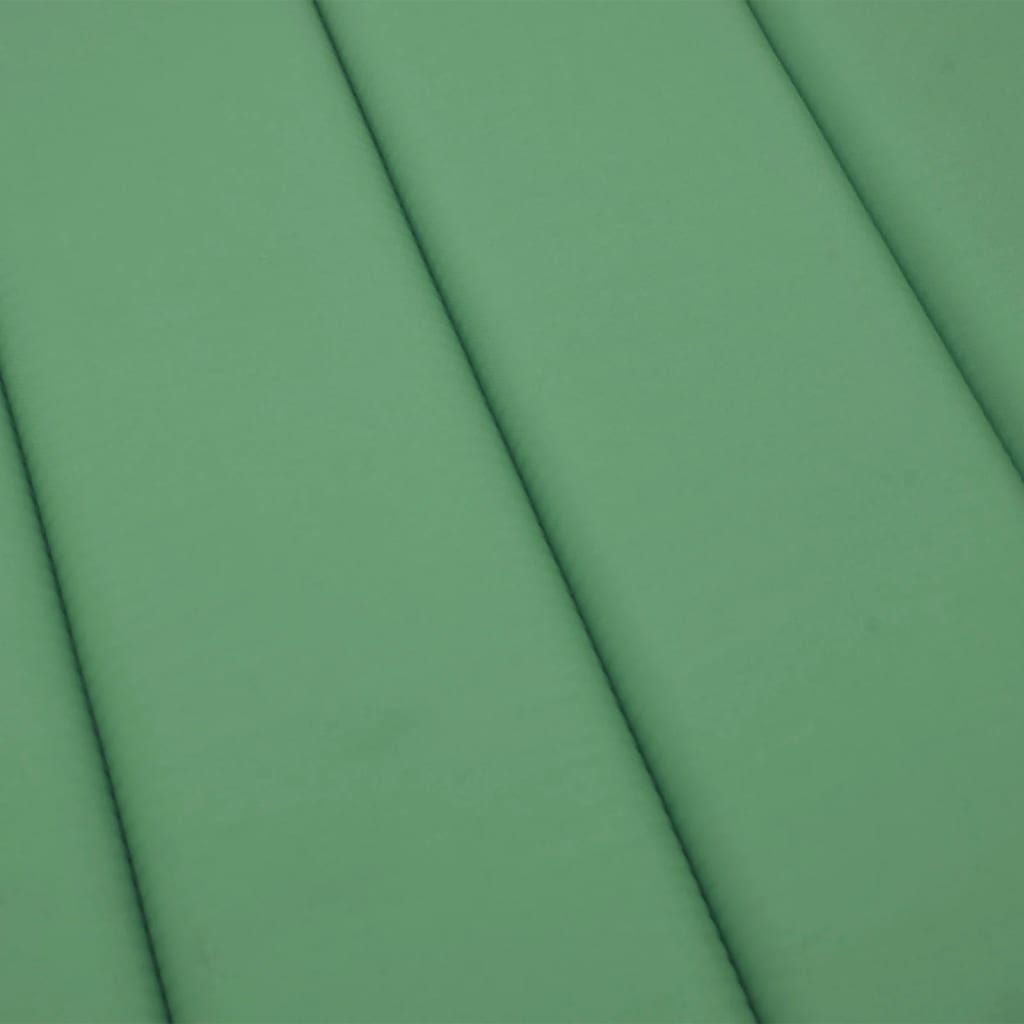 vidaXL Шалте за шезлонг, зелено, 200x50x3 см, Оксфорд плат