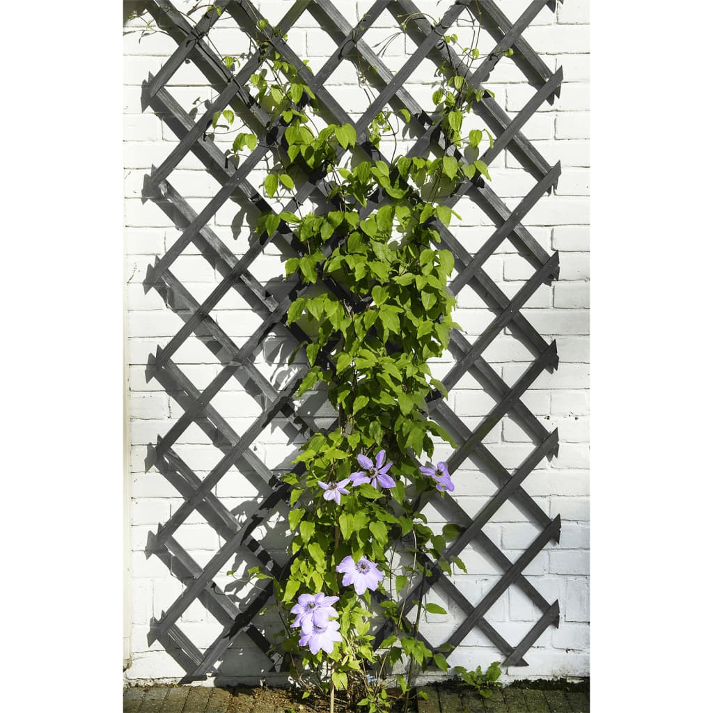 Nature Решетка за цветя, 50x150 см, дърво, антрацит