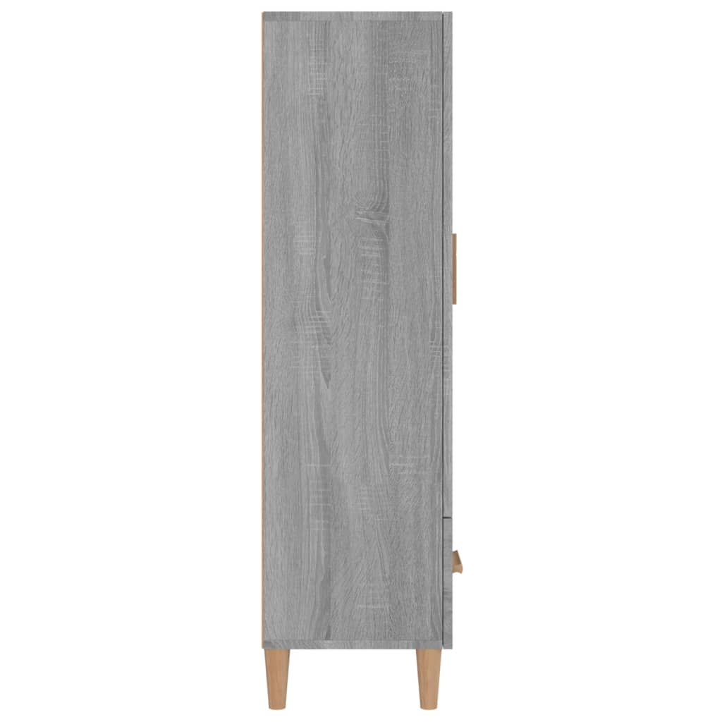vidaXL Висок шкаф, сив сонома, 70x31x115 см, инженерно дърво