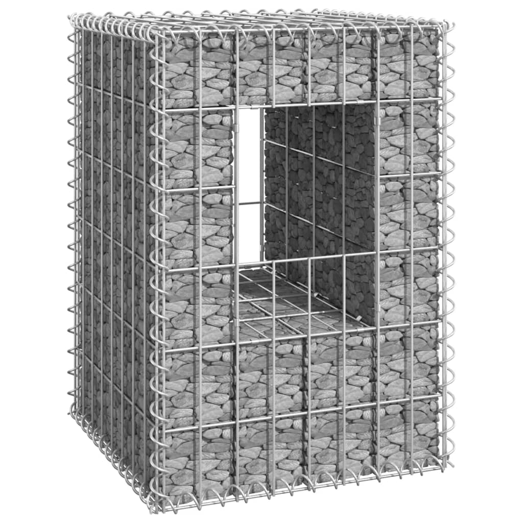 vidaXL Габионна кошница стълб, 40x40x60 cм, желязо
