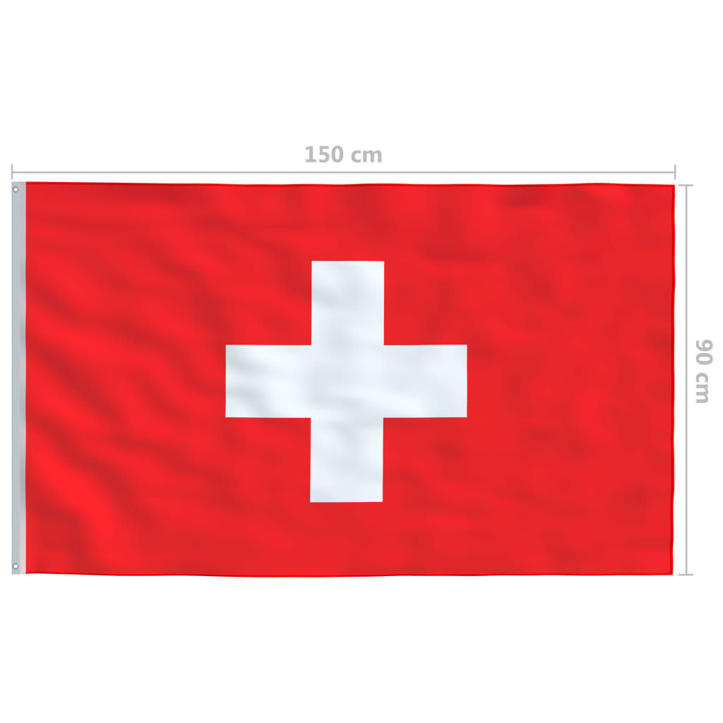 vidaXL Флаг на Швейцария, 90x150 см