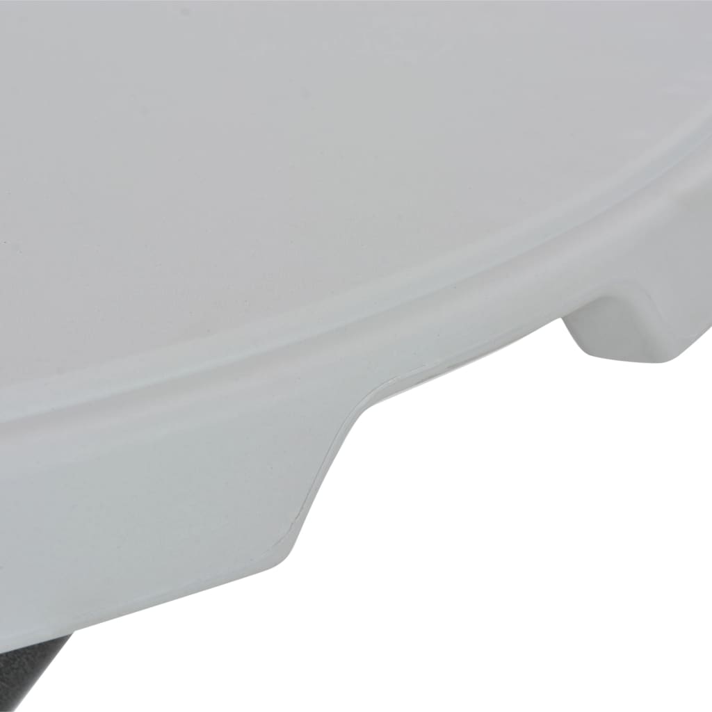 vidaXL Сгъваема бар маса, бяла, 80x110 см, HDPE
