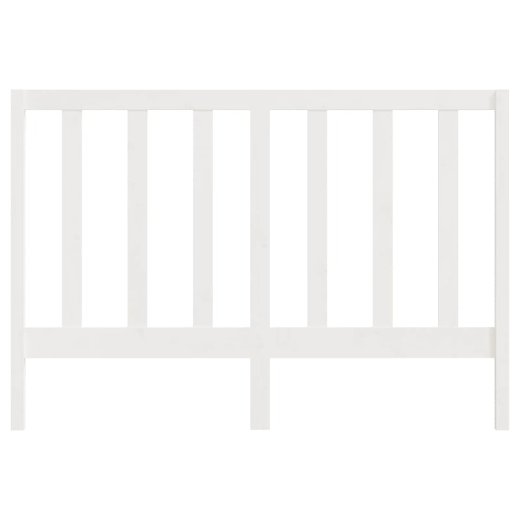 vidaXL Горна табла за легло, бяла, 146x4x100 см, бор масив