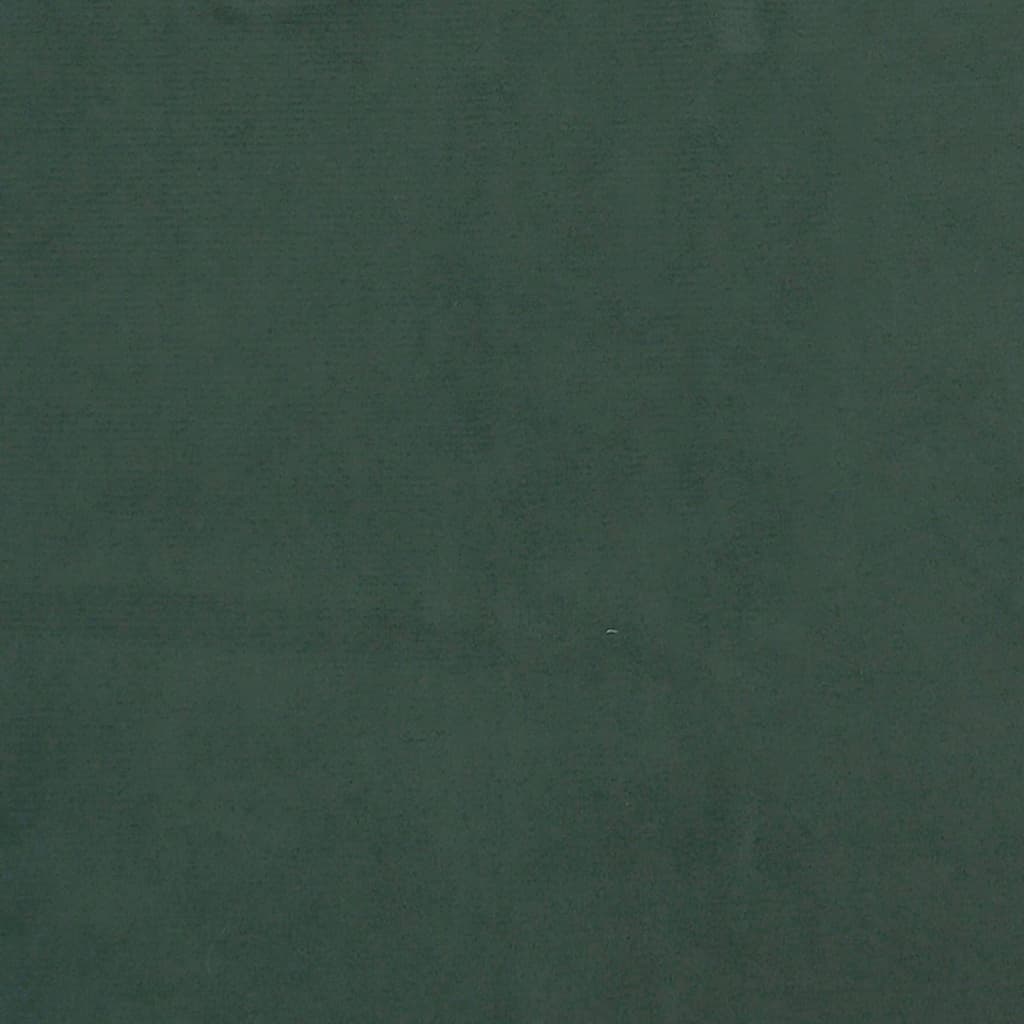 vidaXL Горна табла за легло, 2 бр, тъмнозелена, 100x5x78/88 см, кадифе