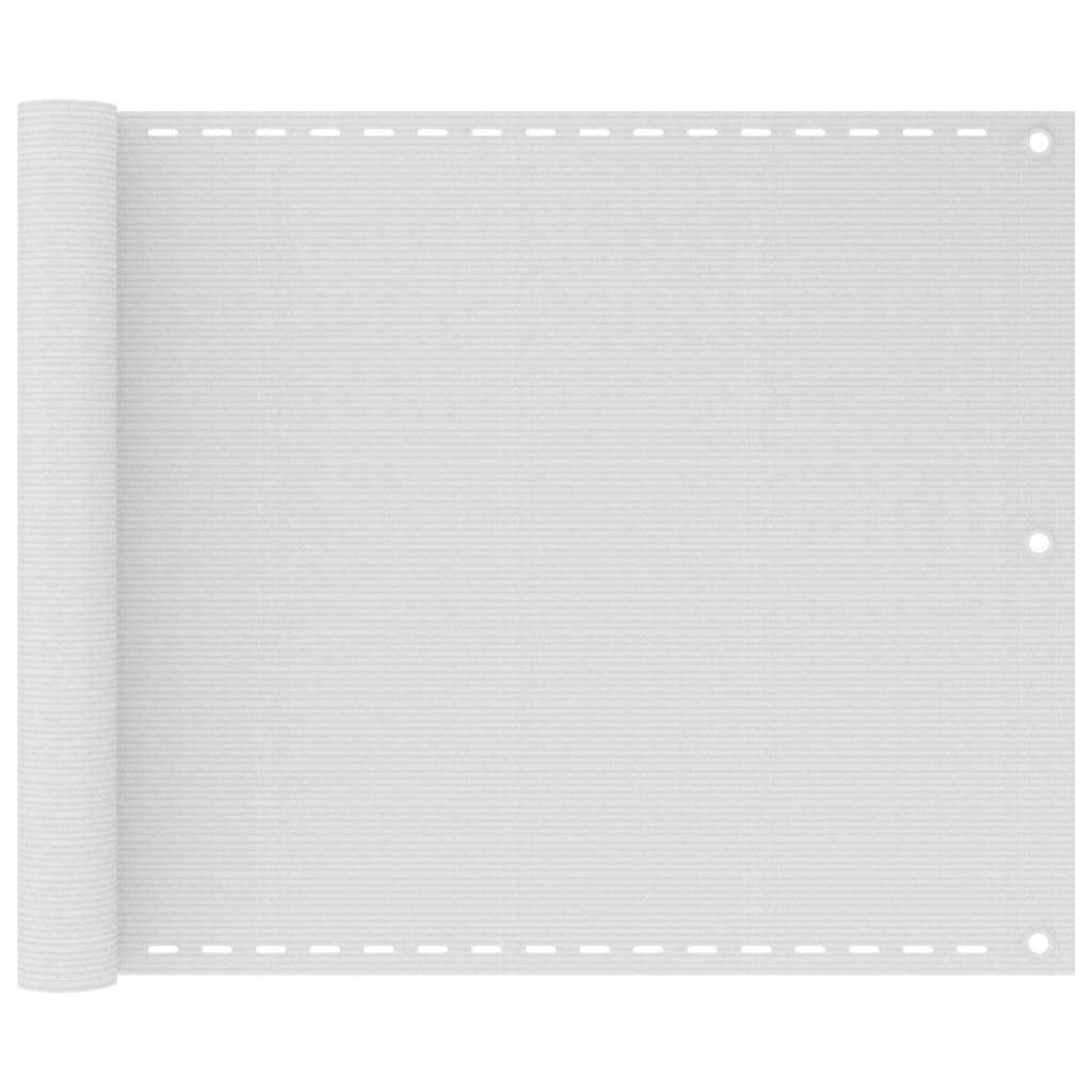 vidaXL Балконски екран, HDPE, 75x400 см, бял