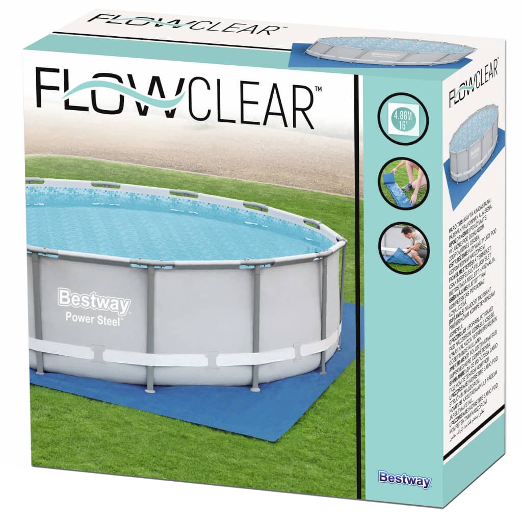 Bestway Подложка за наземни басейни Flowclear, 488x488 см