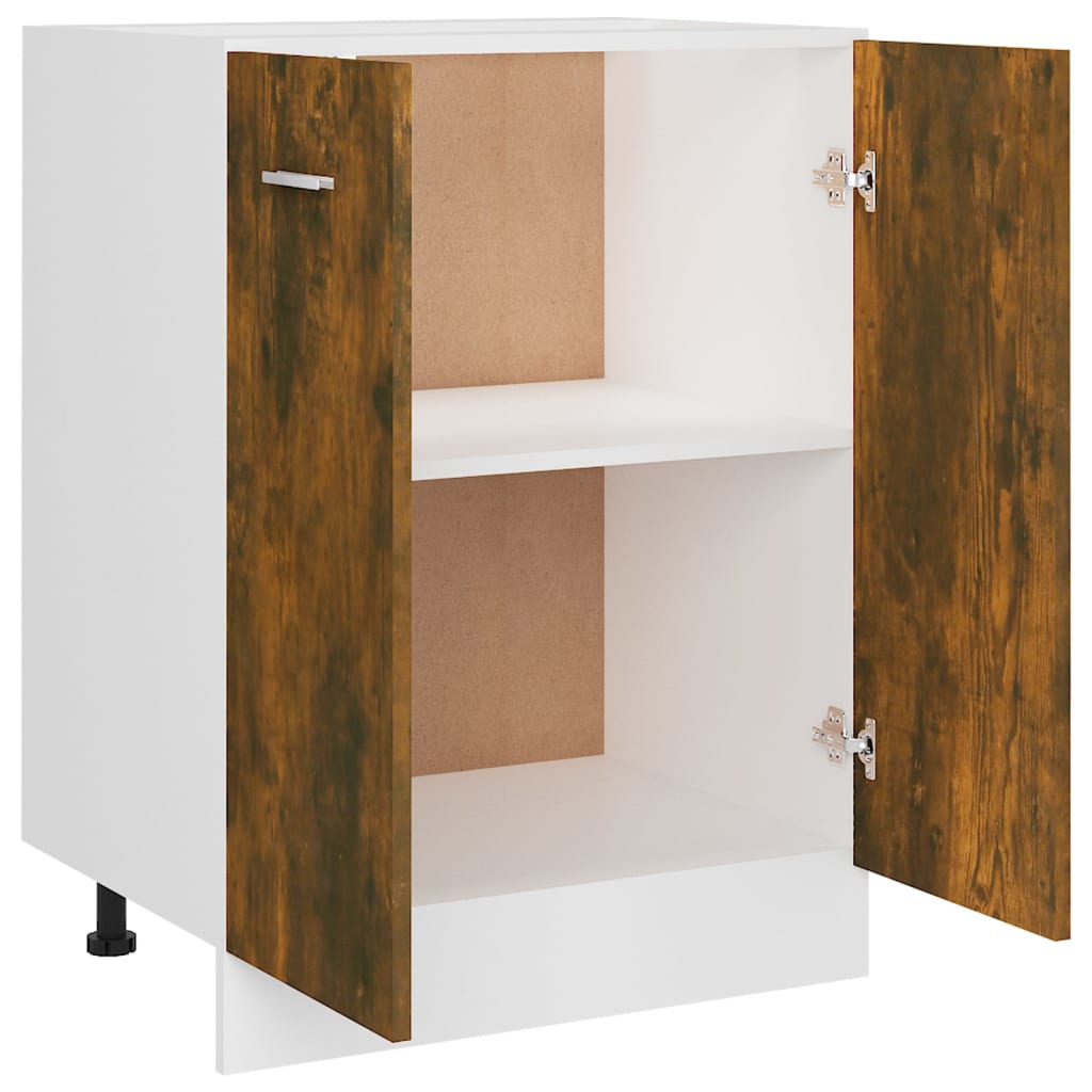 vidaXL Долно шкафче, опушен дъб, 60x46x81,5 см, инженерно дърво