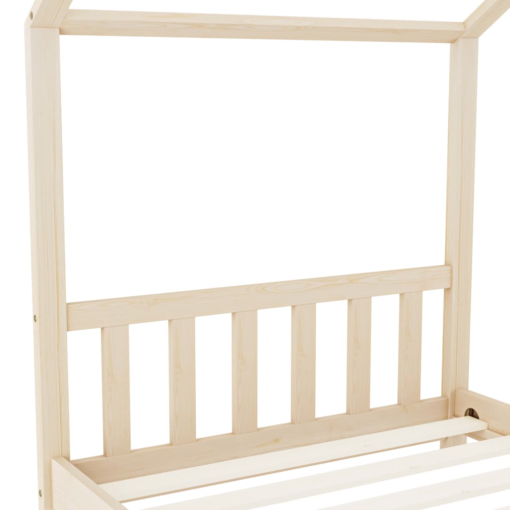 vidaXL Рамка за детско легло, бор масив, 90х200 см