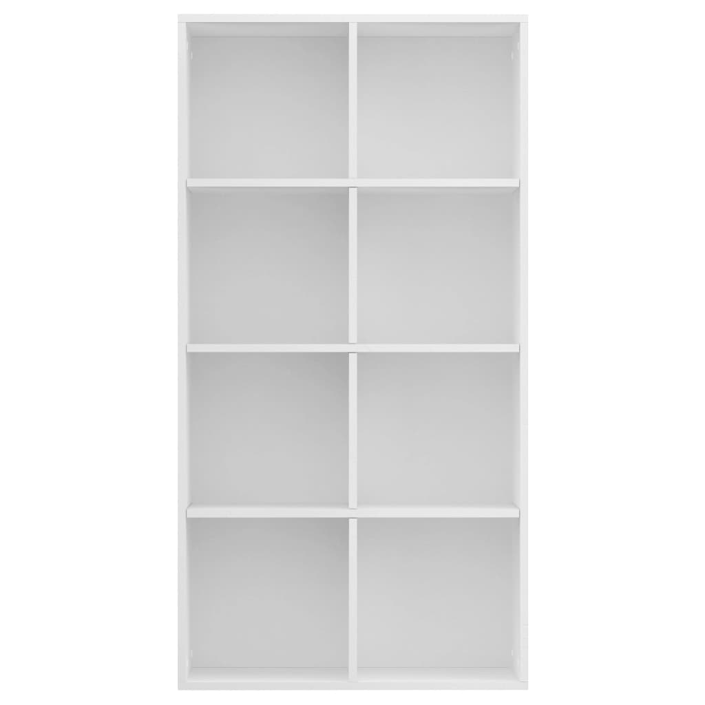 vidaXL Библиотека/бюфет, бяла, 66x30x130 см, ПДЧ