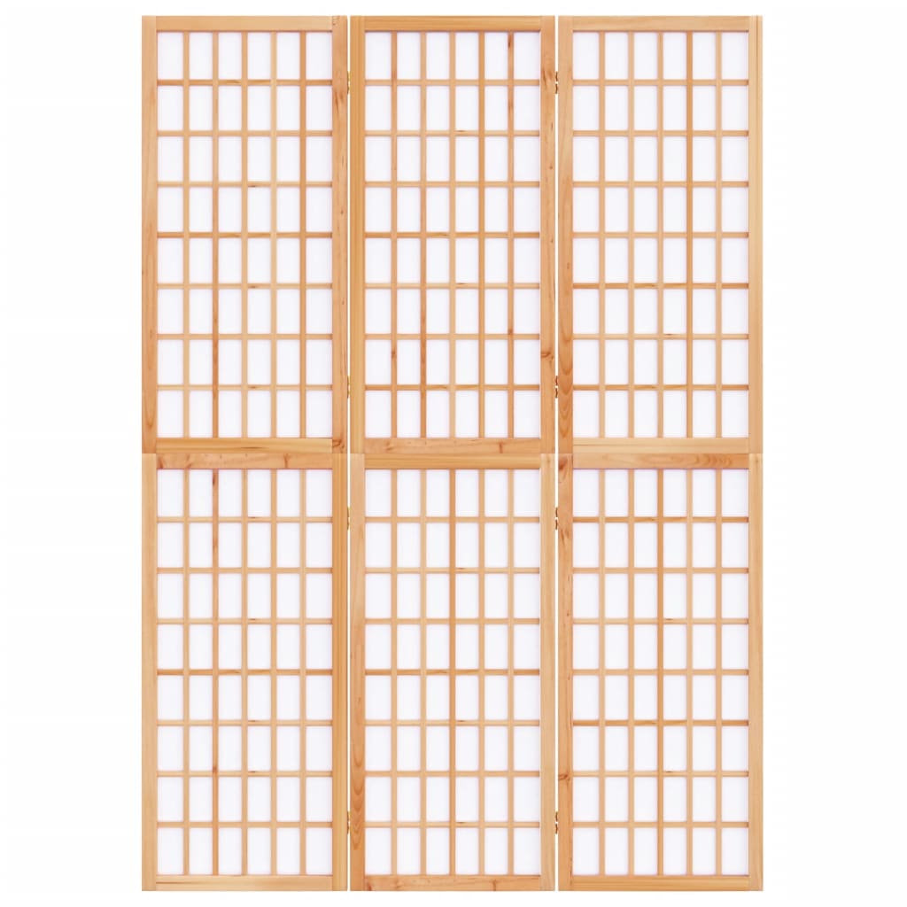 vidaXL Сгъваем параван за стая, 3 панела, в японски стил, 120x170 cм
