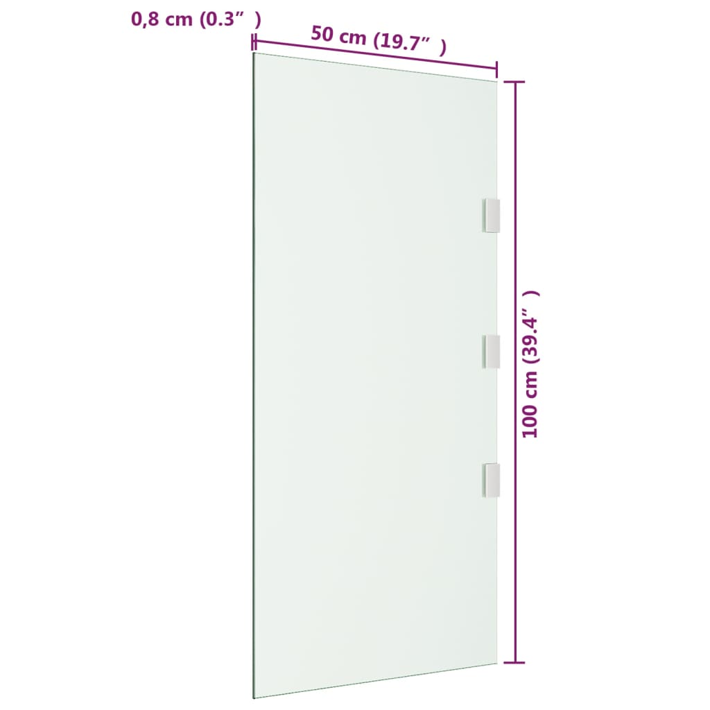 vidaXL Страници за навес за врата 2 части прозрачни закалено стъкло