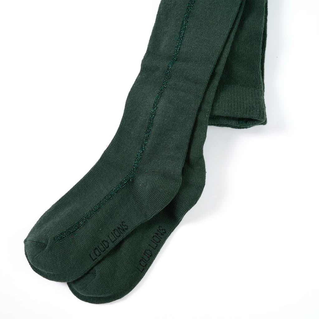Детски чорапогащник, тъмнозелен, 128