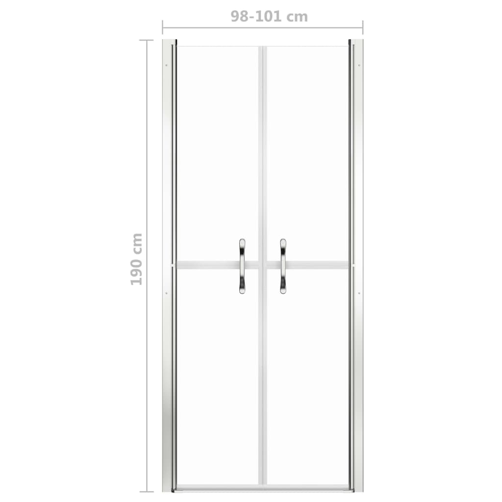 vidaXL Врата за душ, прозрачно ESG стъкло, 101x190 см