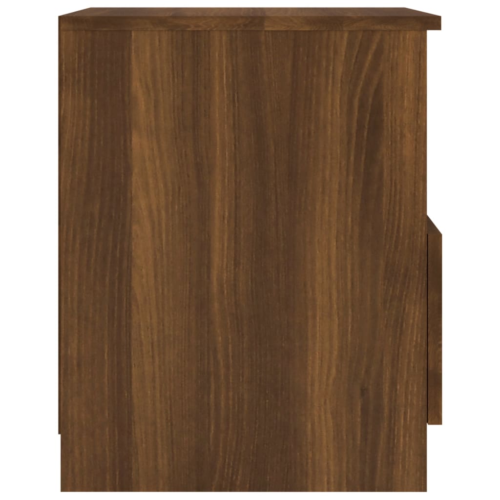 vidaXL Нощно шкафче, Кафяв дъб, 40x40x50 см, инженерно дърво