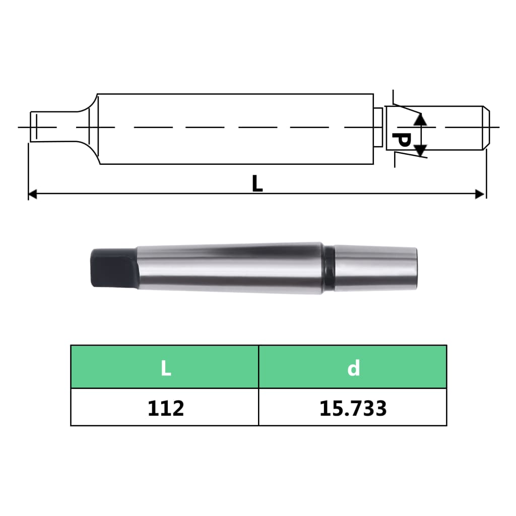 vidaXL Патронник за бормашина, бързозатягащ, MT2-B16, 13 мм