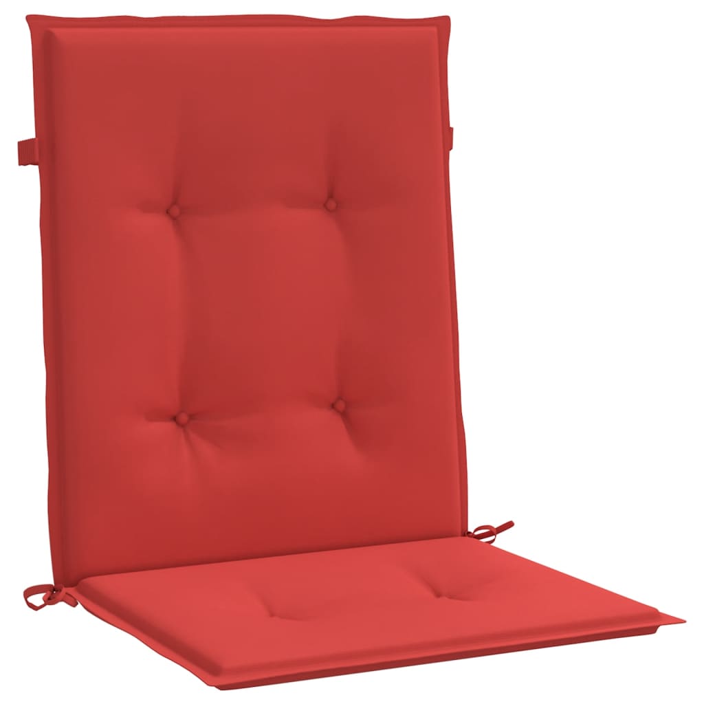 vidaXL Възглавници за столове 2 бр червени 100x50x3 см Оксфорд плат