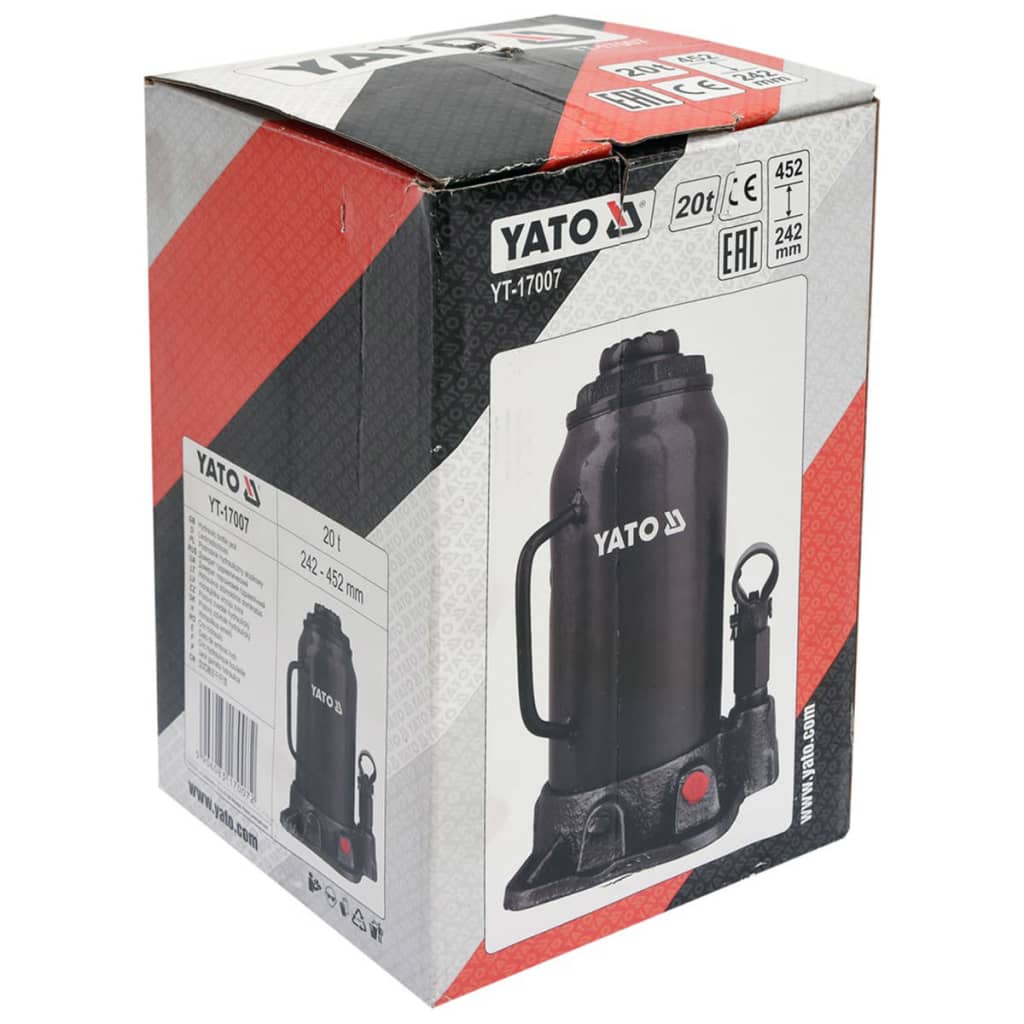YATO Хидравличен крик тип бутилка, 20 тона, YT-17007