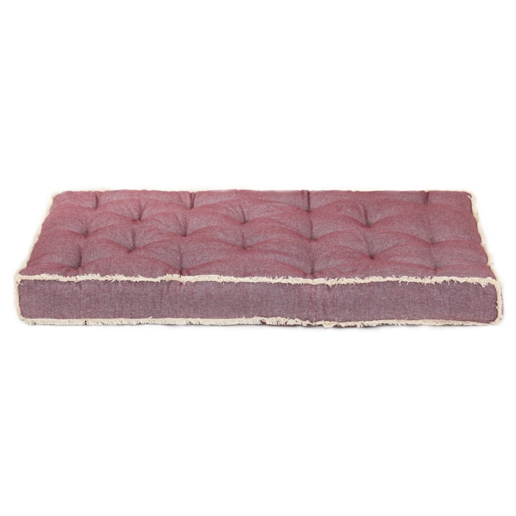 vidaXL Възглавница за палетен диван, червено бордо, 120x80x10 см